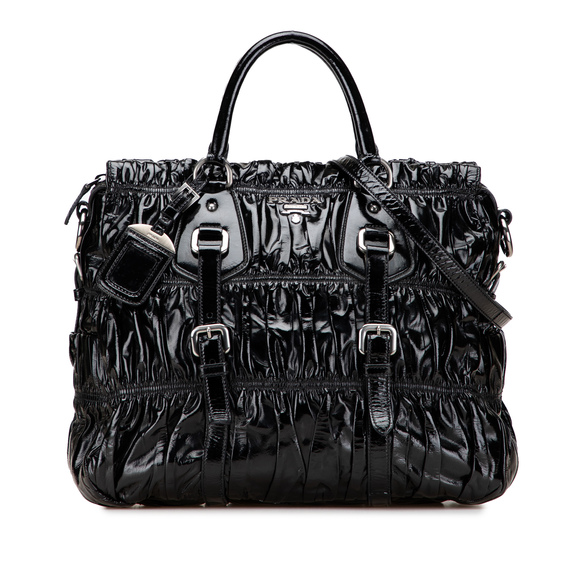 Prada Handbags - Pre-Loved Prada Vernice Gaufre Satchel